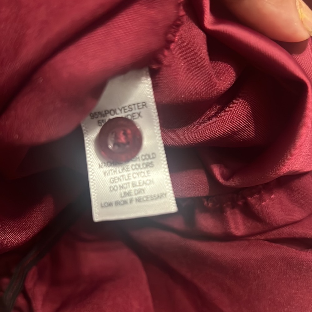 Marc New York Burgundy Wine Ruched Long Sleeved Blouse Size M - Picture 9 of 9